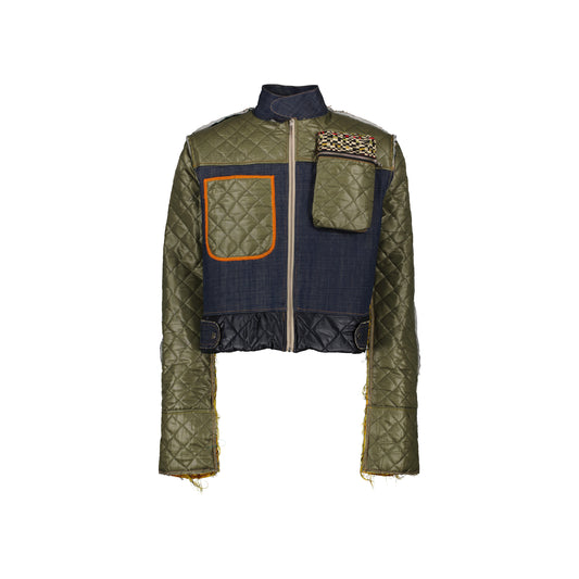 1/1 ASYMMETRICAL GREEN HEROS JACKET