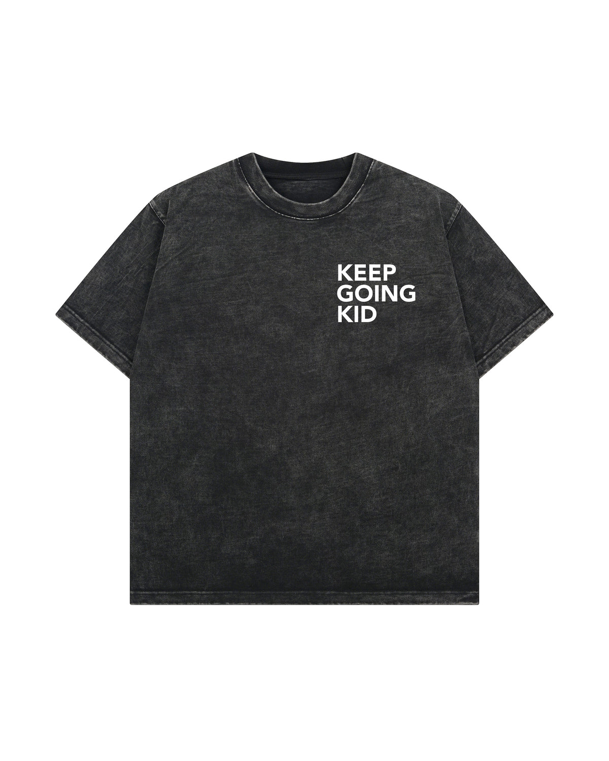 T-Shirt I Wake Up Noir Délavé